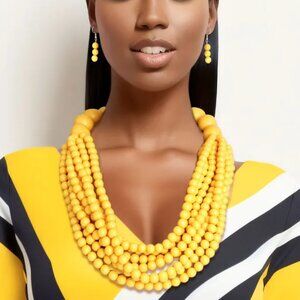 Mustard Bubble Gum Bead Set